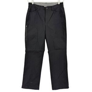 Eddie Bauer Men's Stretch Black Fleece-Lined Tech Nylon Pants 32x30 Hiking NWOT